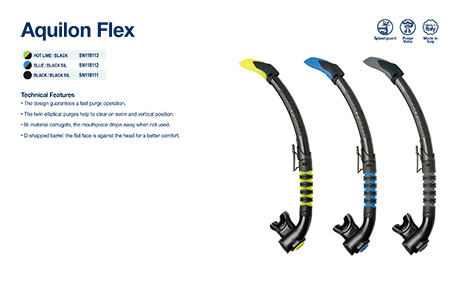 AquaLung Aquilon Flex Dive Snorkel