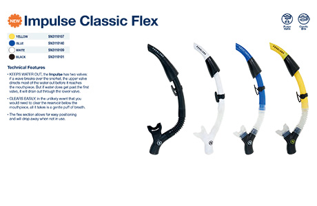 AquaLung Impulse Classic Flex Dive Snorkel