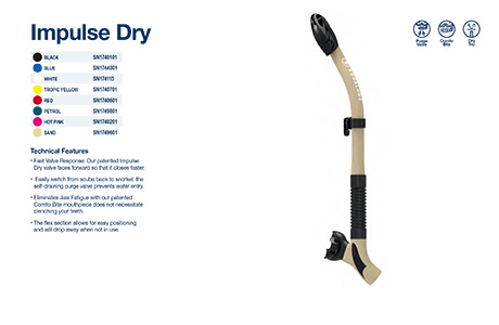 AquaLung Impulse Dry Dive Snorkel