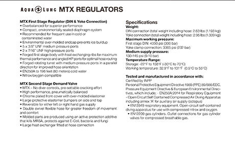 AquaLung MTX Military Regulator
