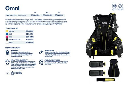 AquaLung Omni Buoyancy Compensation Device (BCD)