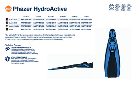 AquaLung Phazer HydroActive Dive Fins