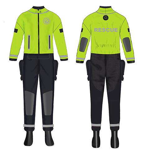 Breathable Tri-Laminate Rescue Drysuit