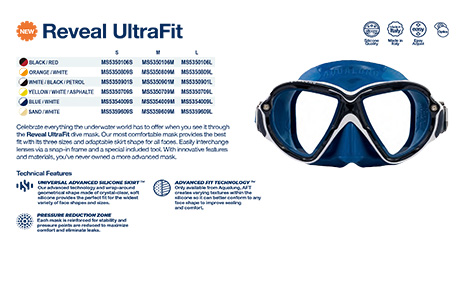 AquaLung Reveal UltraFit Dive Mask