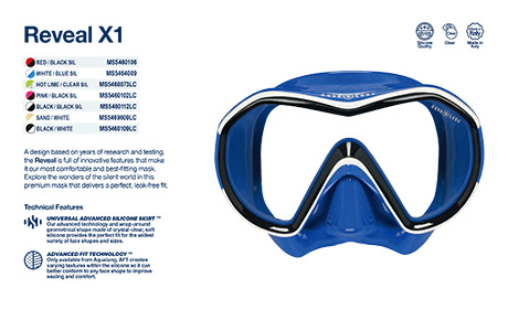 AquaLung Reveal X1 Dive Mask