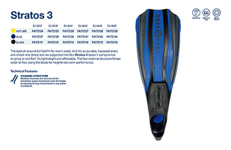 AquaLung Stratos 3 Dive Fins