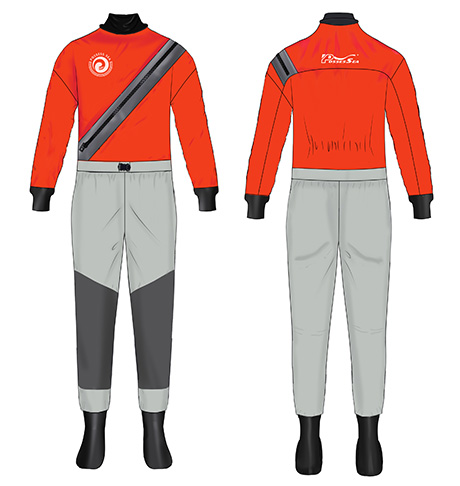 Customize Breathable Tri-Laminate Surface Drysuit