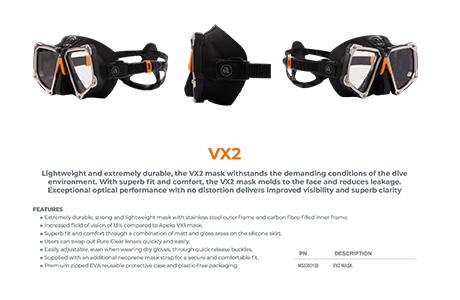 Apeks VX2 Dive Mask